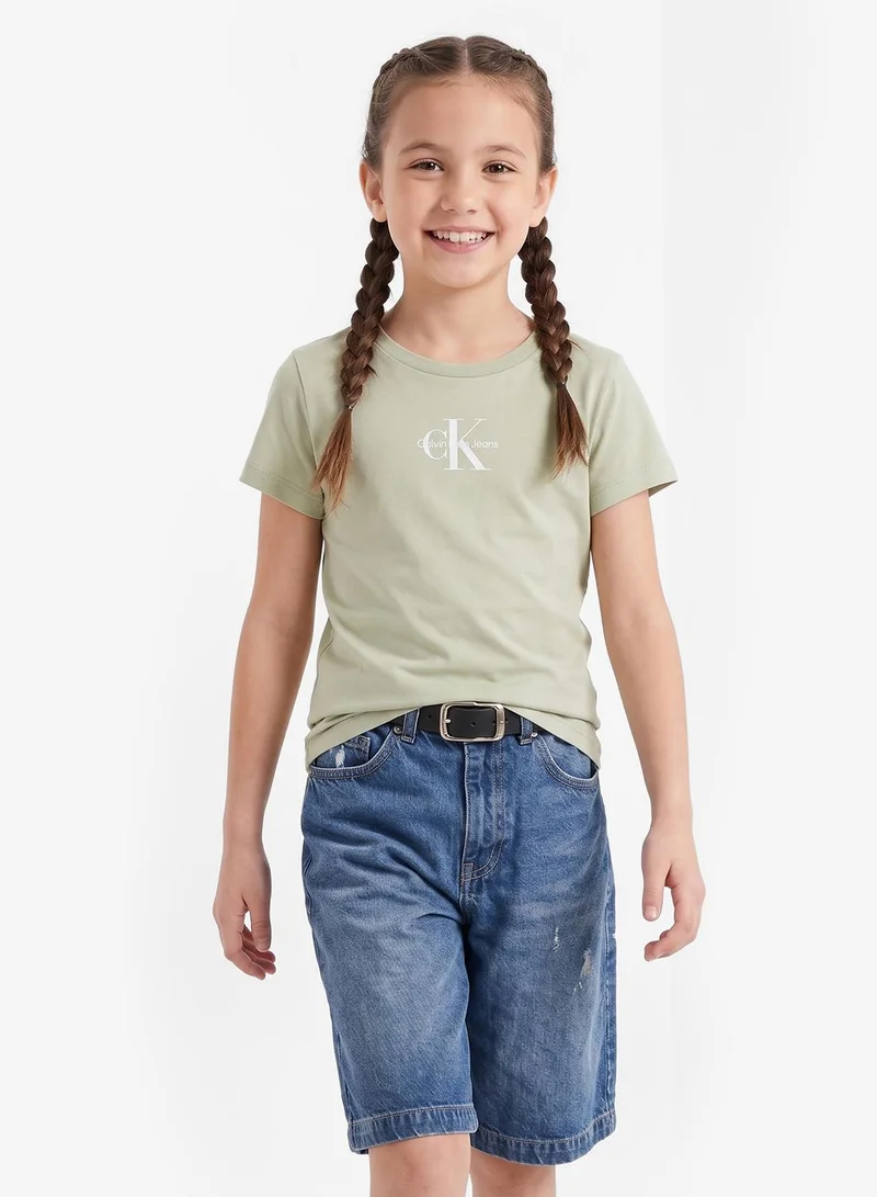 Calvin Klein Jeans Elm/Manganocalcite 2-Pack Monogram Slim T-Shirts for Women | Best Price UAE