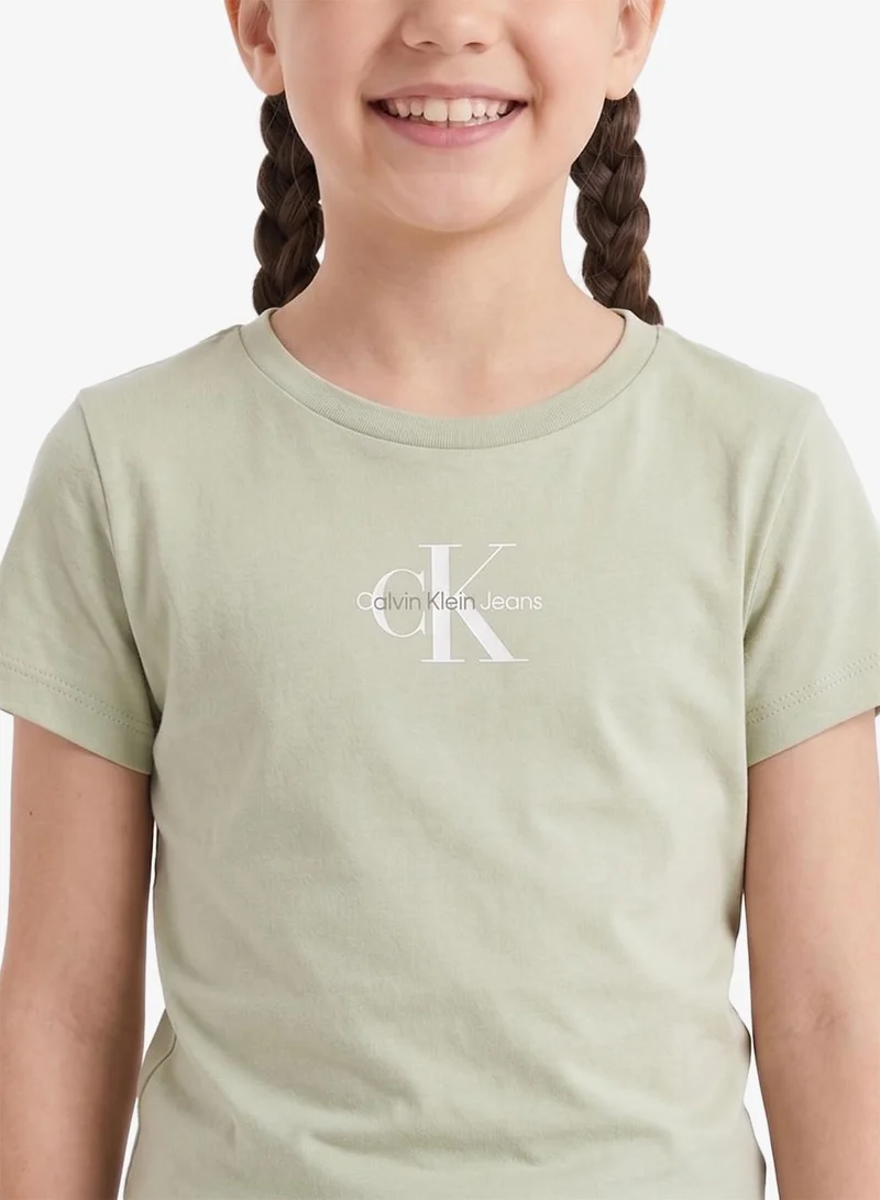Calvin Klein Jeans Elm/Manganocalcite 2-Pack Monogram Slim T-Shirts for Women | Best Price UAE