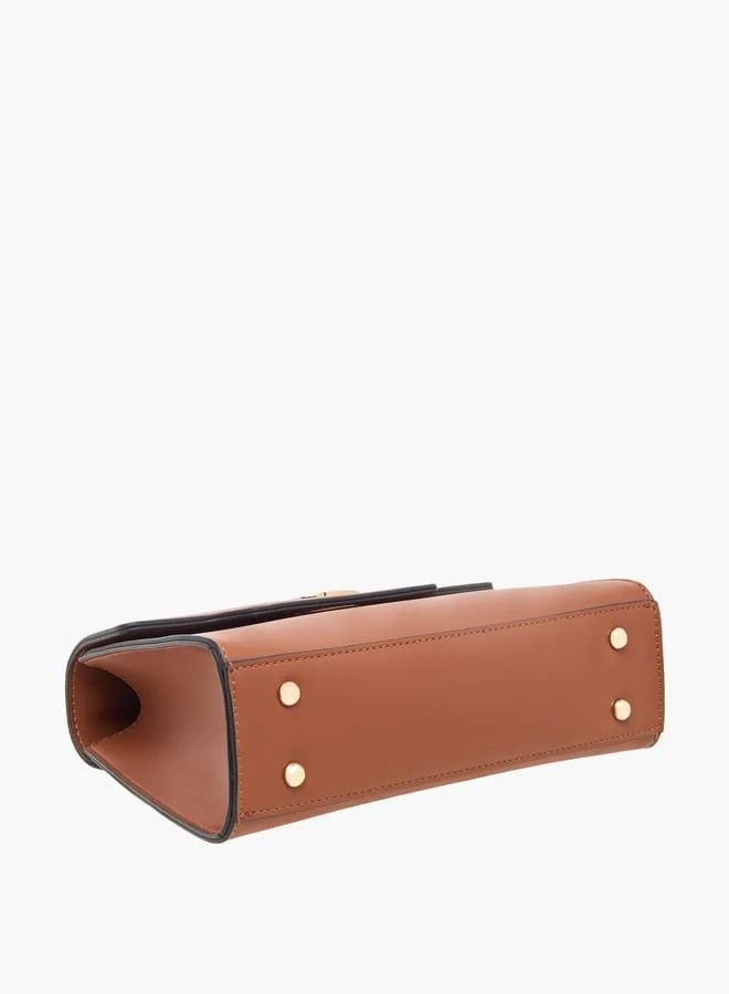 لو كونفورت Logo Embossed Satchel Bag with Adjustable Strap