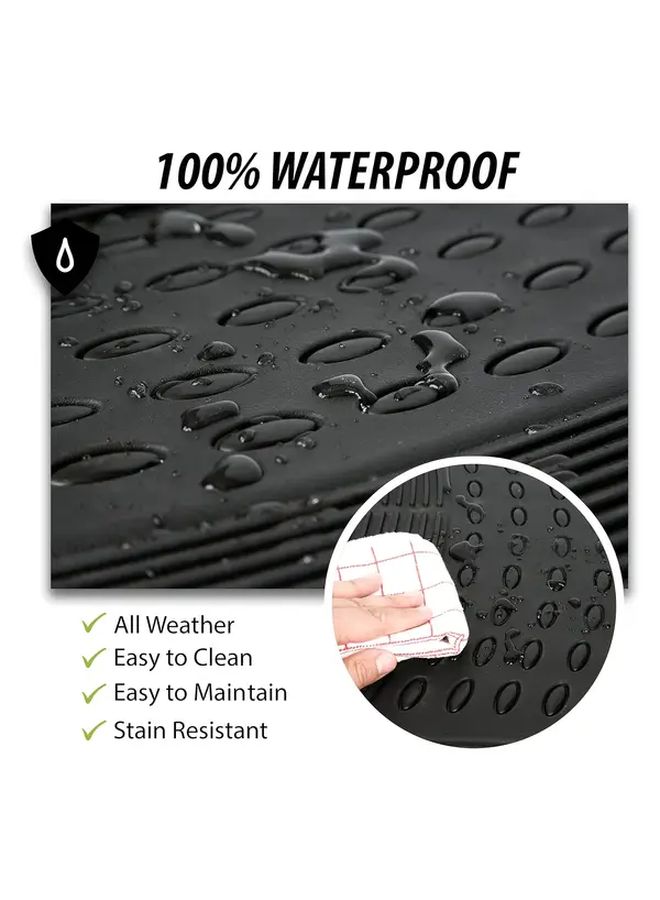 3pcs All Season Floor Mat Set For Cars Trucks And SUVs Waterproof Trim To Fit Durable PVC Material Anti Slip Rubber Base Dirt And Spill Defense Modern Floor Mats Car Model TPC VFMS 3P - Image 4
