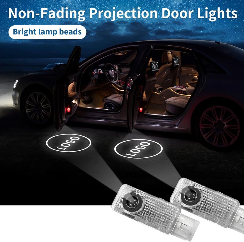 RLRHOO 2 Pcs Non-Fading Car Door LED Logo Projector Welcome Lamp Door Light Puddle Lights Kit for W203 C-Class 2001-2007 / CLK/SLK/SLR - Image 4