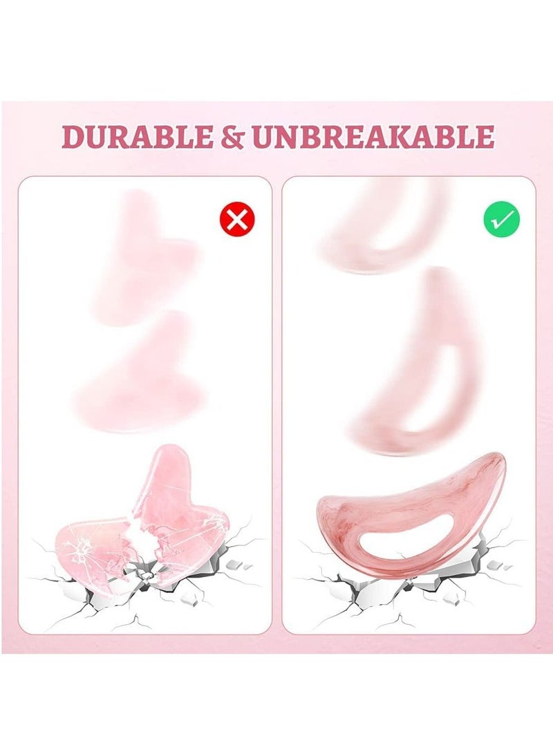 Generic Gua Sha Massage Tool, Lymphatic Drainage Massager, Resin Scraping Tool, Natural Stone Gua Sha Board for SPA Acupuncture Physical Therapy Muscle Knots Facial Caring Point Treatment - Image 3