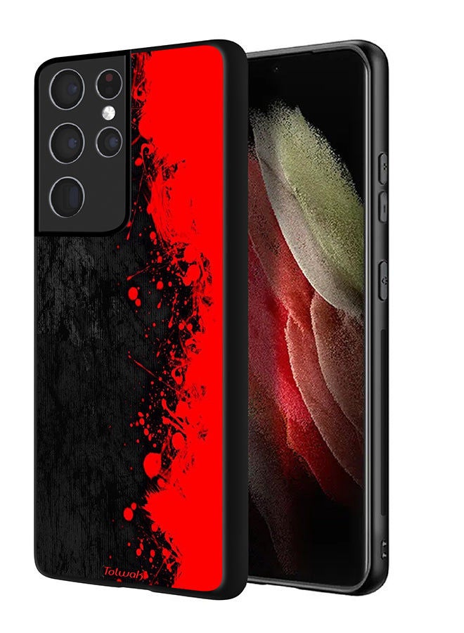 Tolwak Samsung Galaxy S21 Ultra 5G Protective Case Cover Paint Abstract Pattern - Image 1