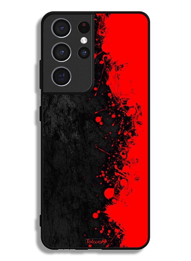 Tolwak Samsung Galaxy S21 Ultra 5G Protective Case Cover Paint Abstract Pattern - Image 3