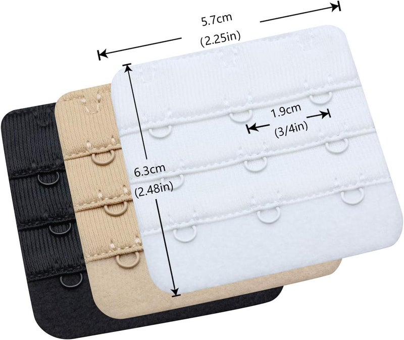 Wingslove Womens Bra Extender Bra Band Breathing room 3pcs-Pack Multi-size - Image 2