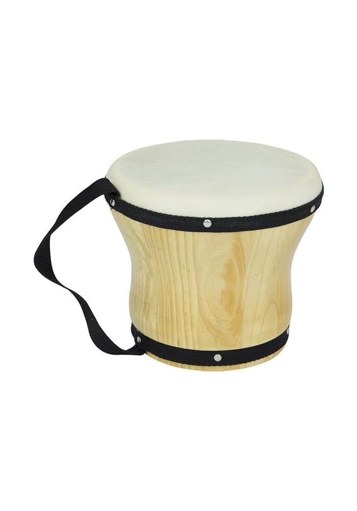 MegArya Band Bongo Drum - Natural Wood with Authentic Skin Heads