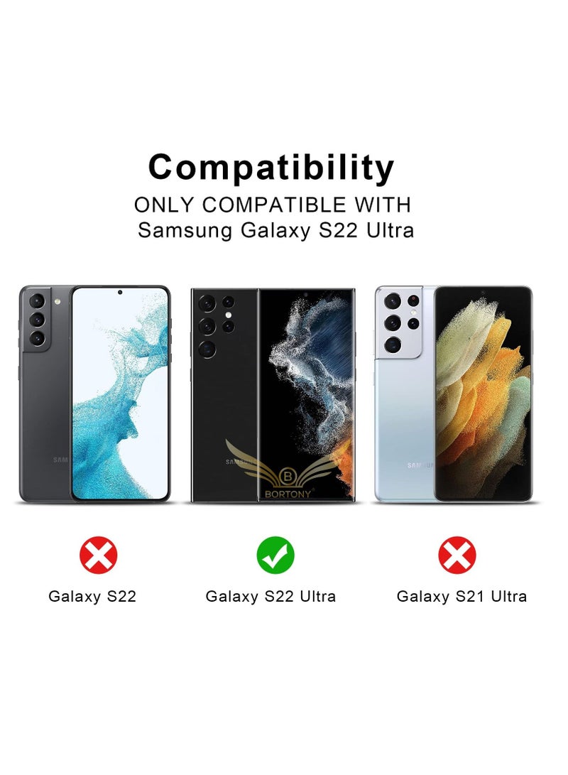 BORTONY Samsung Galaxy S22 Ultra Camera Lens Protector Scratch Resistant Tempered Glass 2 Pieces - Image 4