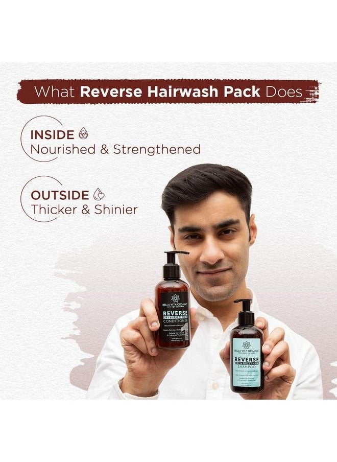 Reverse Shampoo & Conditioner For Damage Repairs Deep Nourishment With Activated Charcoal Aloe Vera Extract & Apple Cider Vinegar 200Ml Each