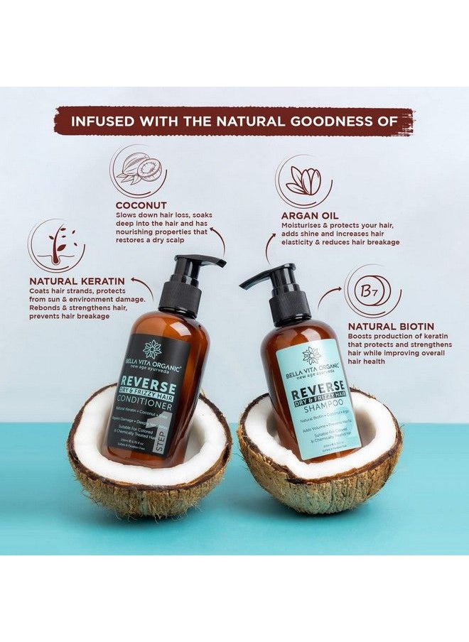 Reverse Shampoo & Conditioner For Damage Repairs Deep Nourishment With Activated Charcoal Aloe Vera Extract & Apple Cider Vinegar 200Ml Each