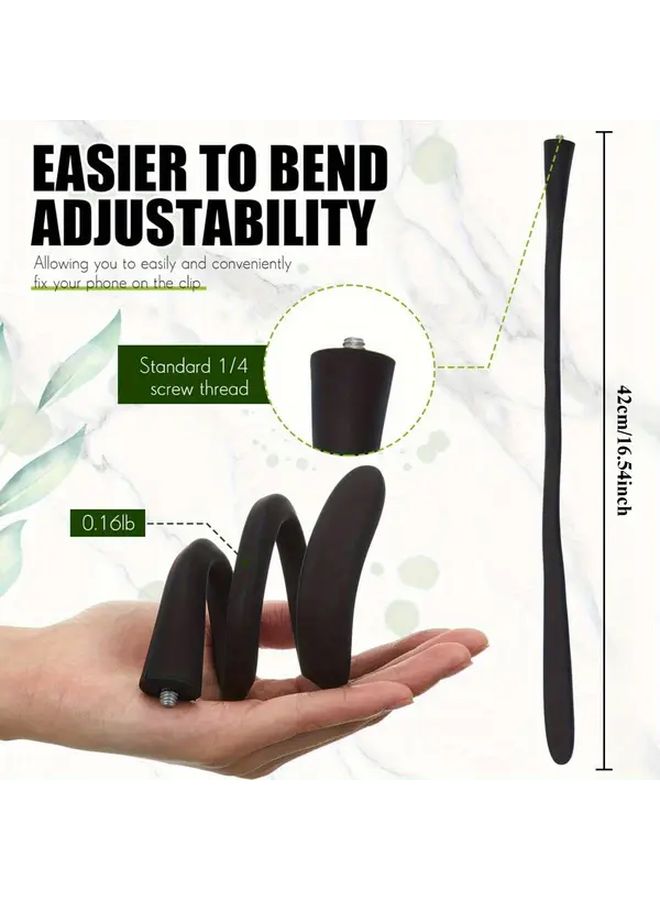 Black Adjustable 360 Degree Flexible Twistable Phone Camera Holder Mount 42cm Heavy Duty Arm - Image 3