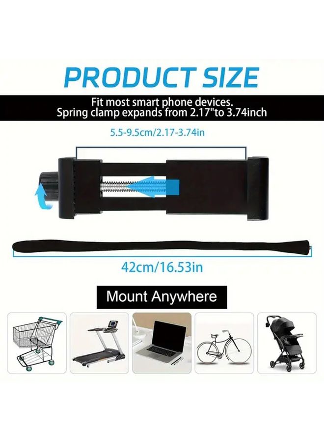 Black Adjustable 360 Degree Flexible Twistable Phone Camera Holder Mount 42cm Heavy Duty Arm - Image 4