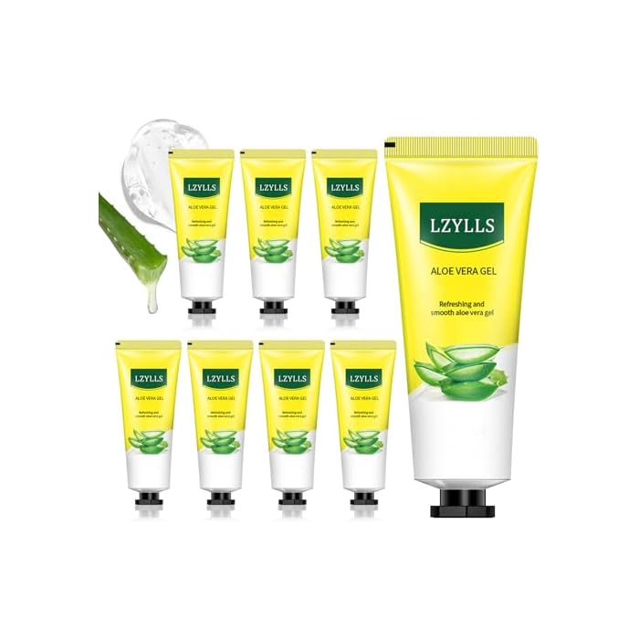 Aloe Vera Gel for Sunburn Relief,Hydrating Travel Size Aloe Vera Gel for Face,Moisturizing Sunburn Relief After Sun Lotion,Fast Absorbing,Non-Sticky Cooling After Sun Lotion Face Moisturizer (A)