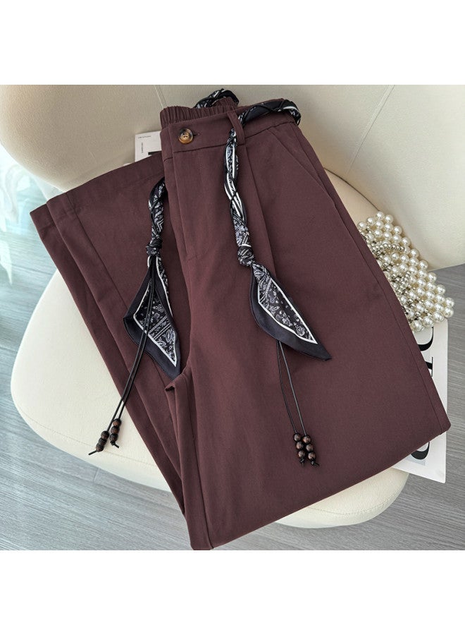 XINYANG Wide Leg Straight Pants Women 2025 Autumn High Waist Loose Straight Floor-Length Trousers - Image 3