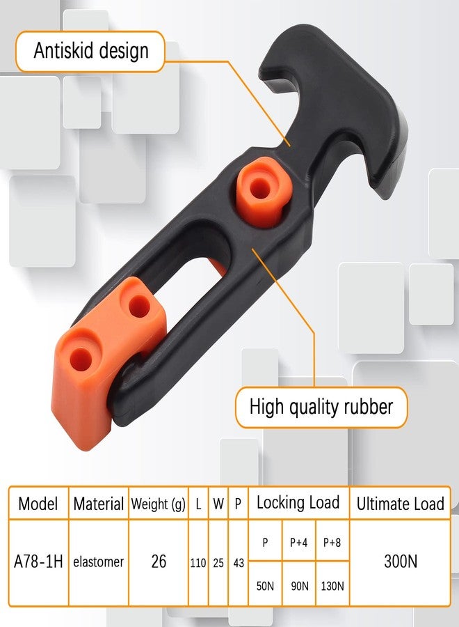 BokWin 2 Pcs Rubber Draw Latch T Handle,4.3 Inch Flexible Hasp Latch for Tool Box Golf Cart Cooler(Orange) - Image 4