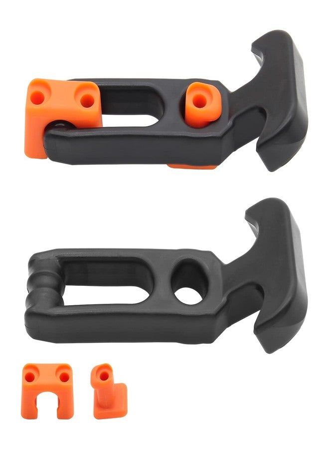 BokWin 2 Pcs Rubber Draw Latch T Handle,4.3 Inch Flexible Hasp Latch for Tool Box Golf Cart Cooler(Orange) - Image 2