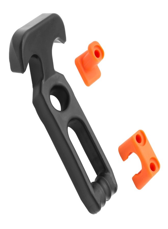 BokWin 2 Pcs Rubber Draw Latch T Handle,4.3 Inch Flexible Hasp Latch for Tool Box Golf Cart Cooler(Orange) - Image 3