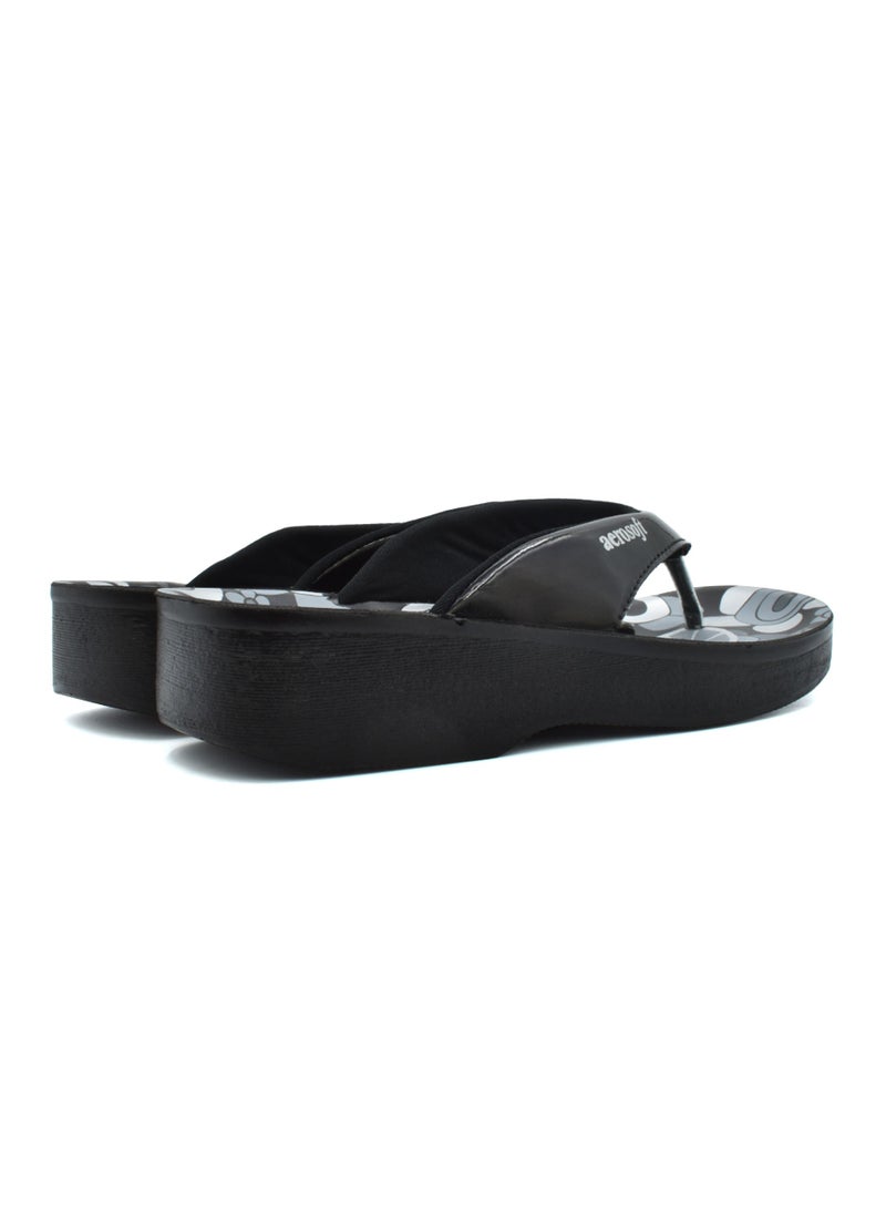 aerosoft AEROSOFT A0864 LADIES BLACK SLIPPERS  - Image 5