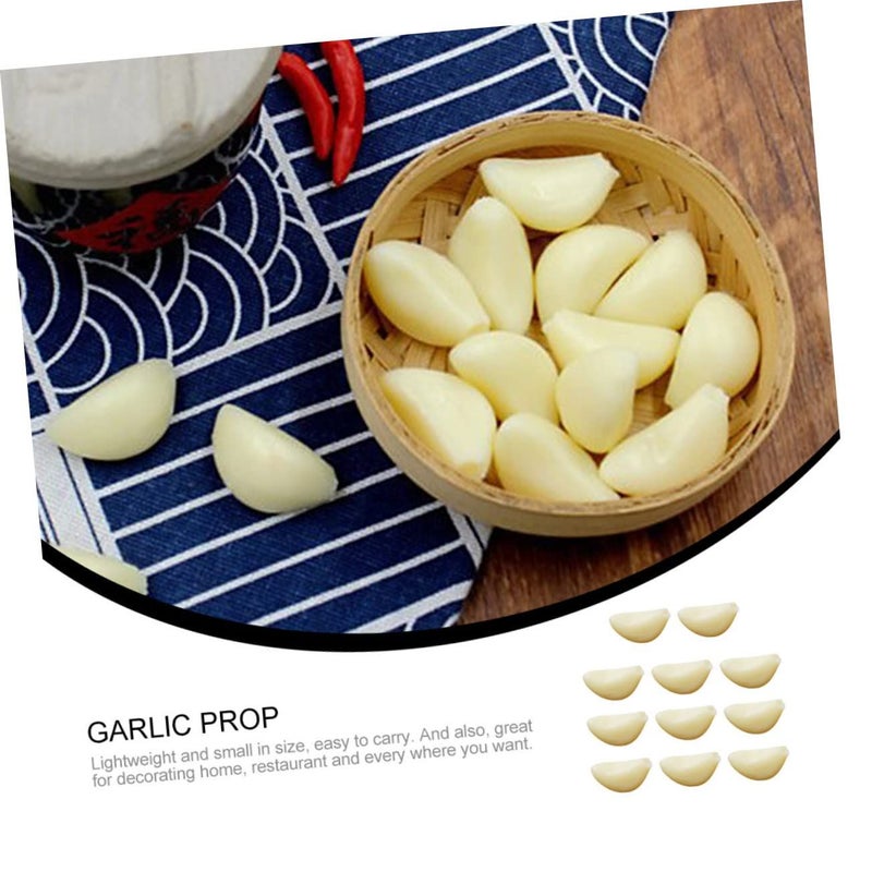 10Pcs Artificial Garlic Models Realistic Simulation Cloves Props Photography Decor - Image 4