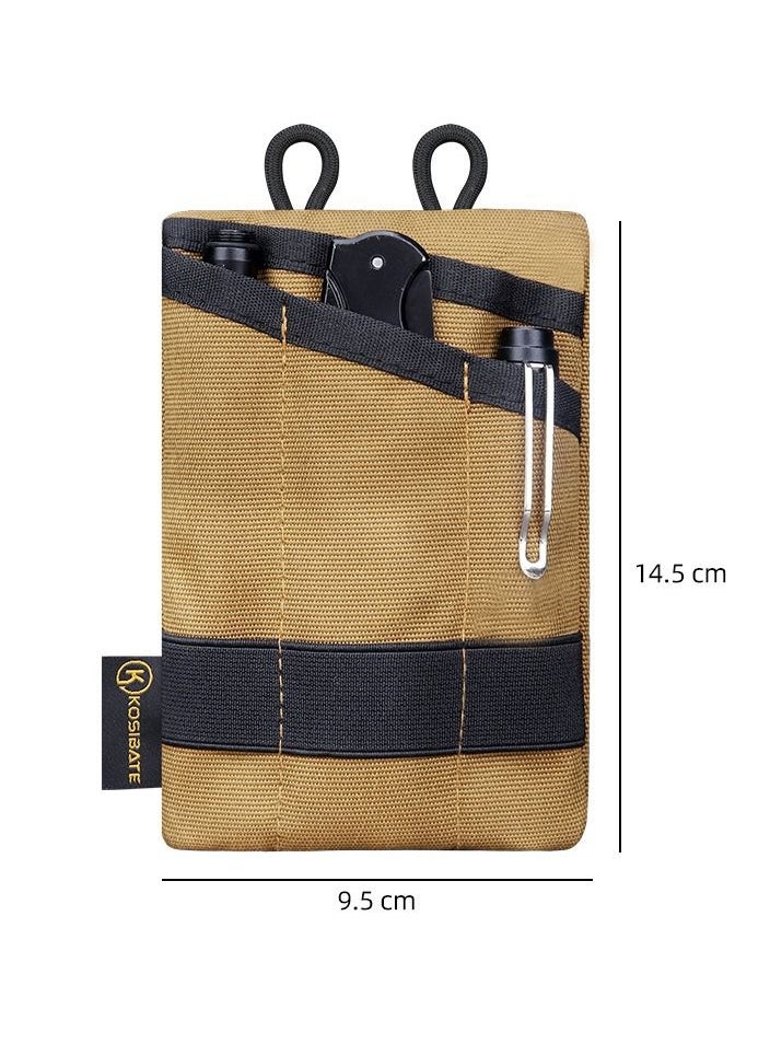 ‎KOSIBATE - EDC Pouch EDC Pocket Organizer حقيبة أدوات صغيرة مع حزام 4 جيوب لمنظم جيب بطاقة السكين ومصباح يدوي - Image 1