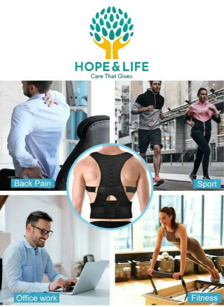 Hope And Life Hope And Life Back Support Belt and Posture Corrector With An Ergonomic Design That Supports The Shoulder And Neck Muscles - For Men And Women  - Image 4
