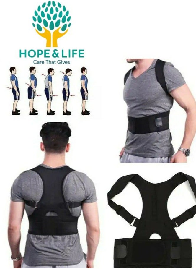 Hope And Life Hope And Life Back Support Belt and Posture Corrector With An Ergonomic Design That Supports The Shoulder And Neck Muscles - For Men And Women  - Image 3