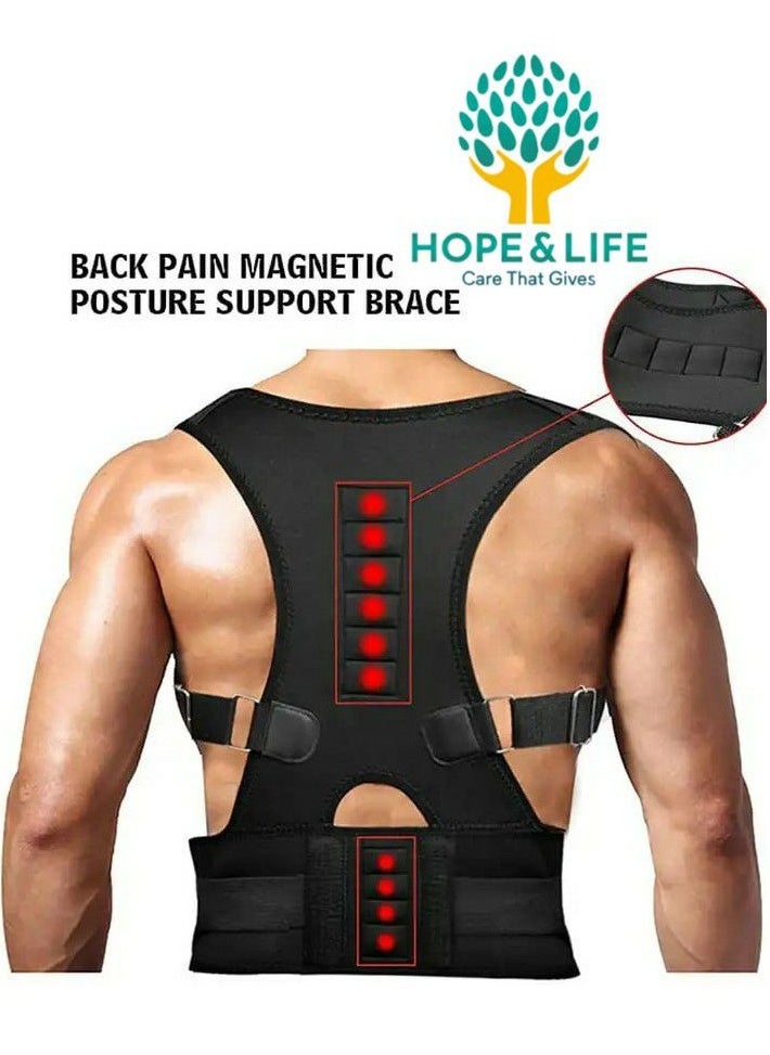 Hope And Life Hope And Life Back Support Belt and Posture Corrector With An Ergonomic Design That Supports The Shoulder And Neck Muscles - For Men And Women  - Image 1