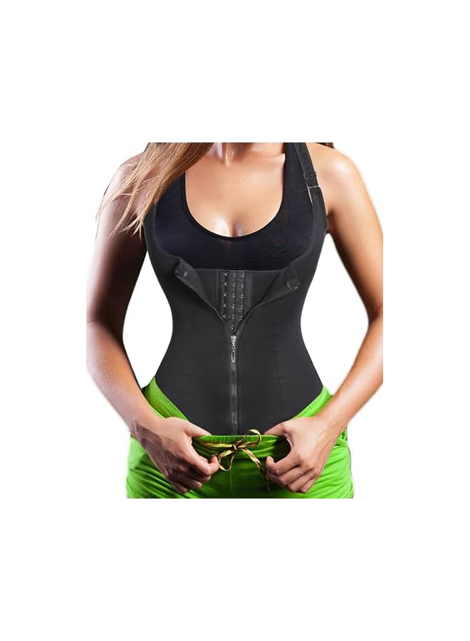 Women's Underbust Corset Waist Trainer Cincher Steel Boned Body Shaper Vest with Adjustable Straps - Image 1