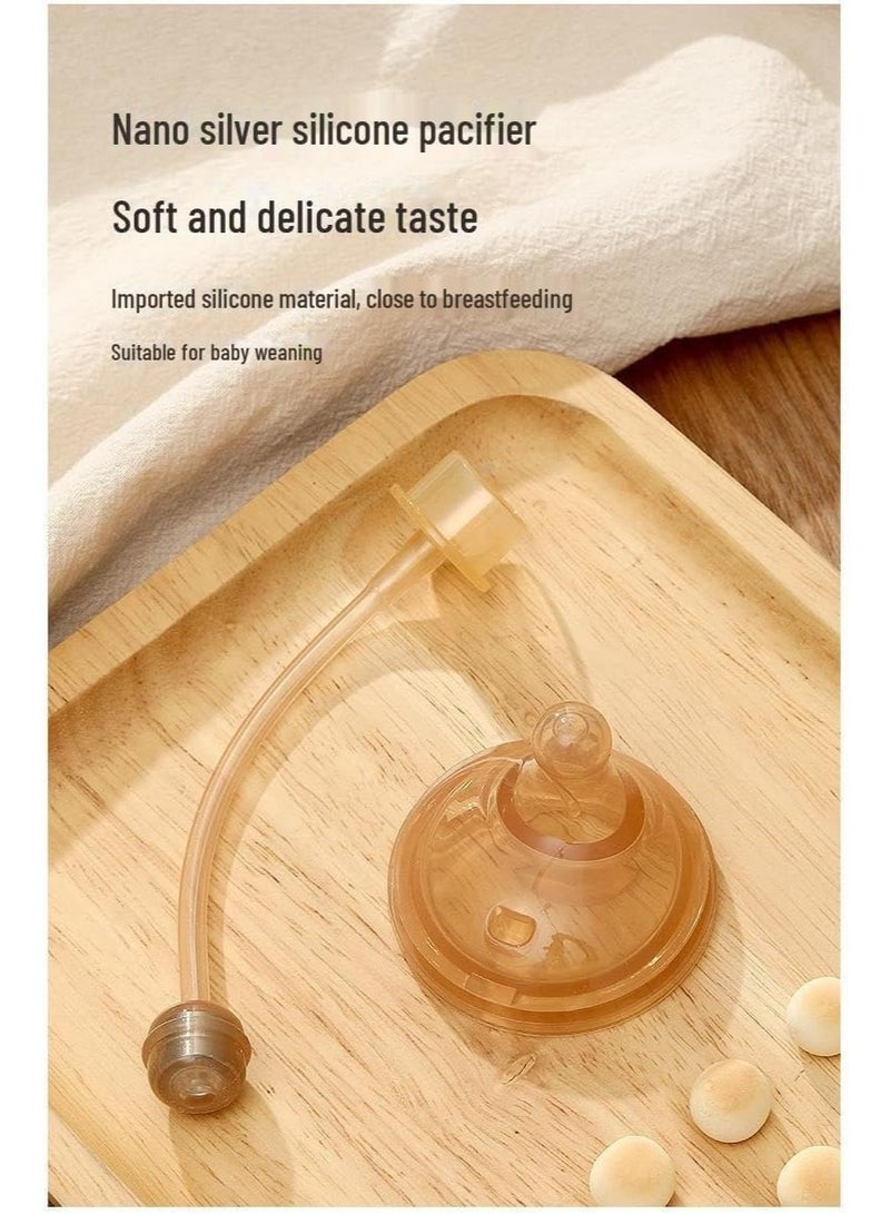Silicone Baby Feeding Bottle with Handle – 280ml Wide-Neck Newborn Bottle, Medium-Flow Teat, BPA-Free, Infant Straw Bottle for Easy Grip  High Capacity Feeding - Image 4
