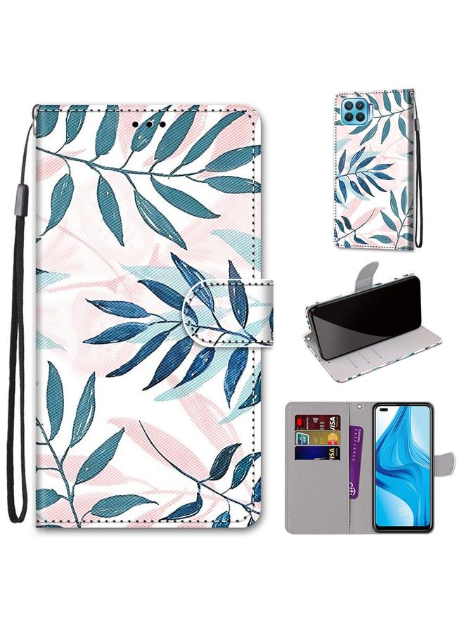 S-TOP Case For OPPO F17 Pro / A93 4G / Reno4 Lite / Reno4 F Coloured Drawing Cross Texture Horizontal Flip PU Leather Case with Holder & Card Slots & Wallet & Lanyard - Image 1