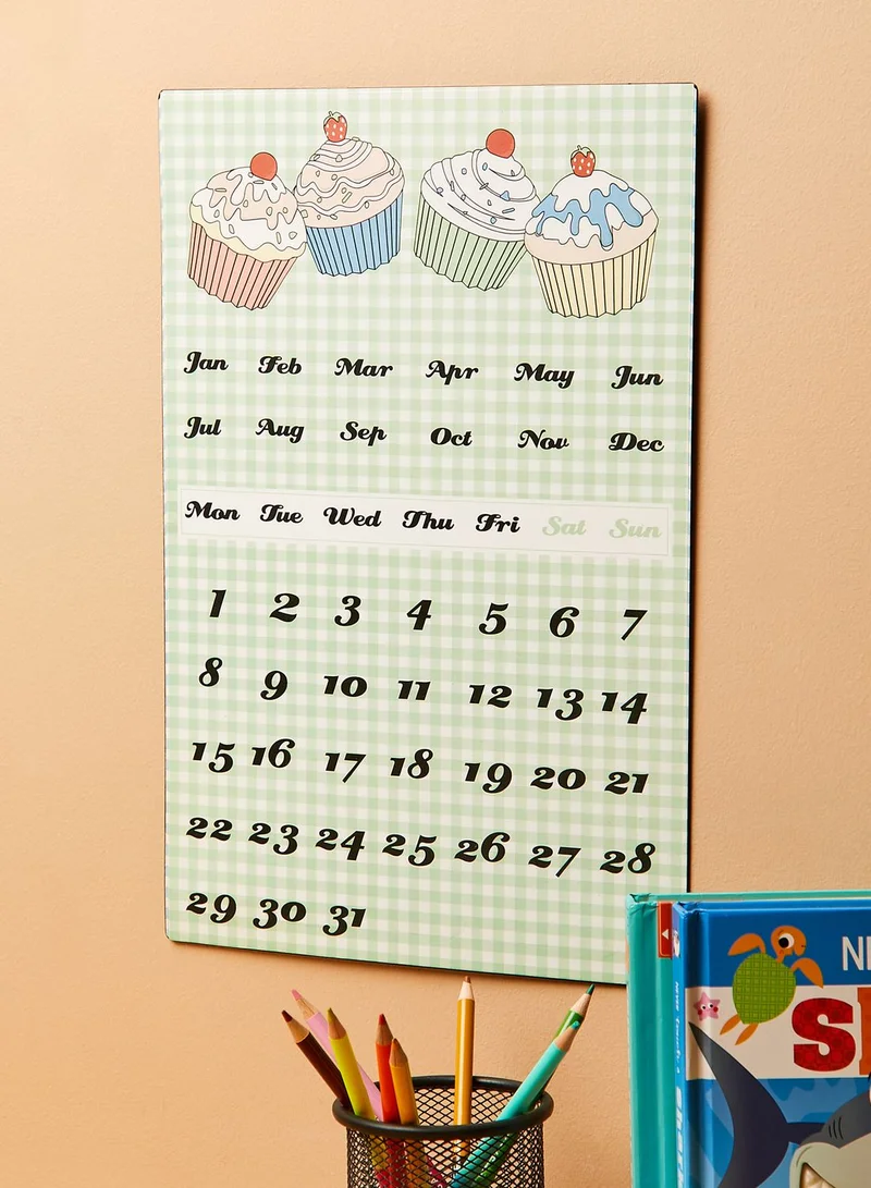 Premier Green Cupcake Magnetic Calendar