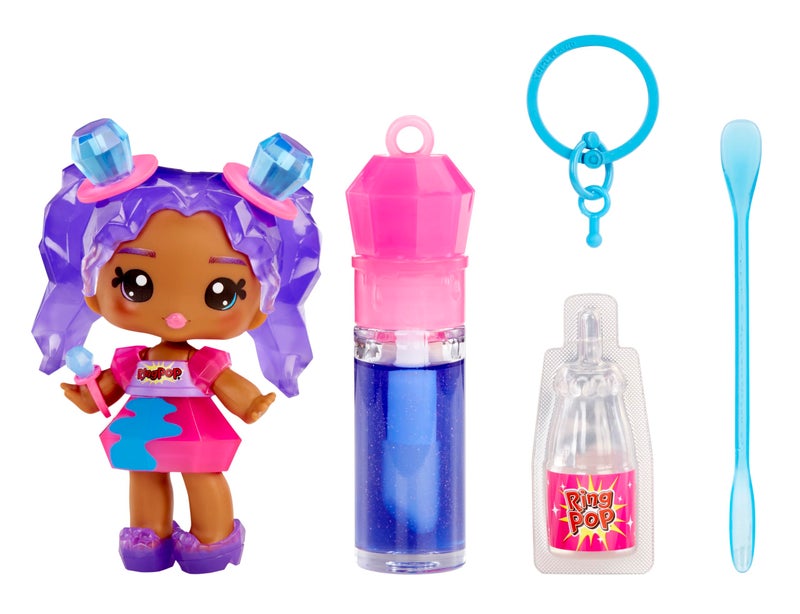 Yummiland x Licensed Sweets Lip Gloss Doll Ring Pop Includes DIY Lip Gloss Removable Keychain Cosmetic Play Collectible Ages 4 - Image 3