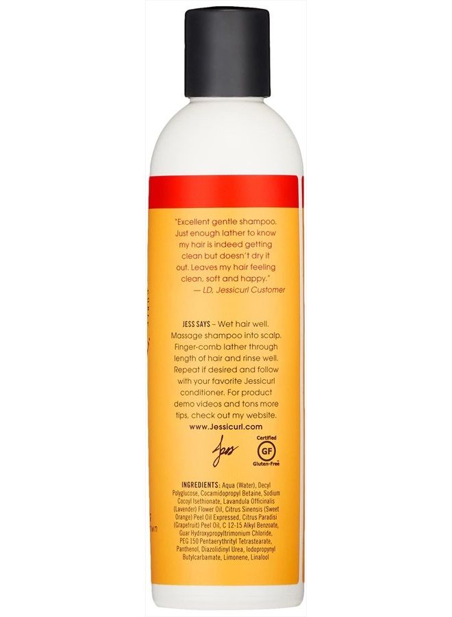 Jessicurl شامبو رغوة لطيفة، لافندر الحمضيات، 8 أونصة سائلة. شامبو تنظيف الشعر المجعد، نباتي، خالي من الكبريتات - Image 2