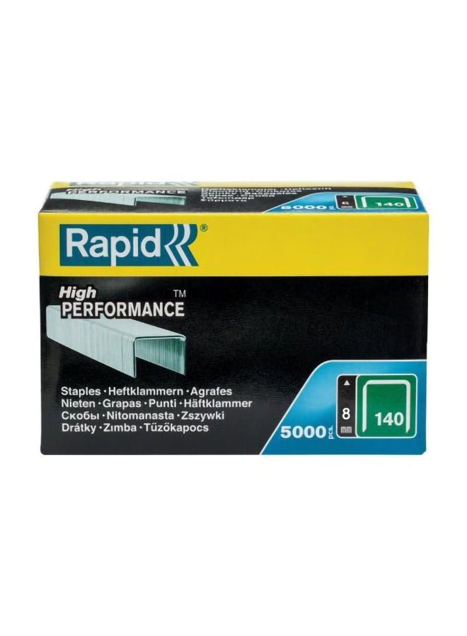 RAPID 11912311 Staples (flatwire), Leg Length 12 mm, No.140, 5000 Pieces, Galvanized - Image 1