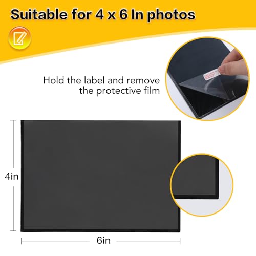YixangDD 10 Pack Magnetic Picture Frame, 4 x 6 Inches Fridge Magnetic Photo Frames, Magnetic Photo Frames for Refrigerator, Home, School, Office (Black) - Image 2