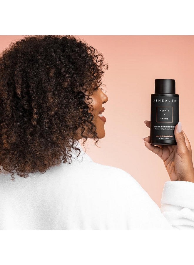 جي أس هيلث بلسم مغذي - علاج عميق غني بالفيتامينات للشعر الجاف والملون - بالكيراتين وزيت الأرجان وفيتامينات سي وإي | خالٍ من الكبريتات، نباتي، 350 مل - Image 2