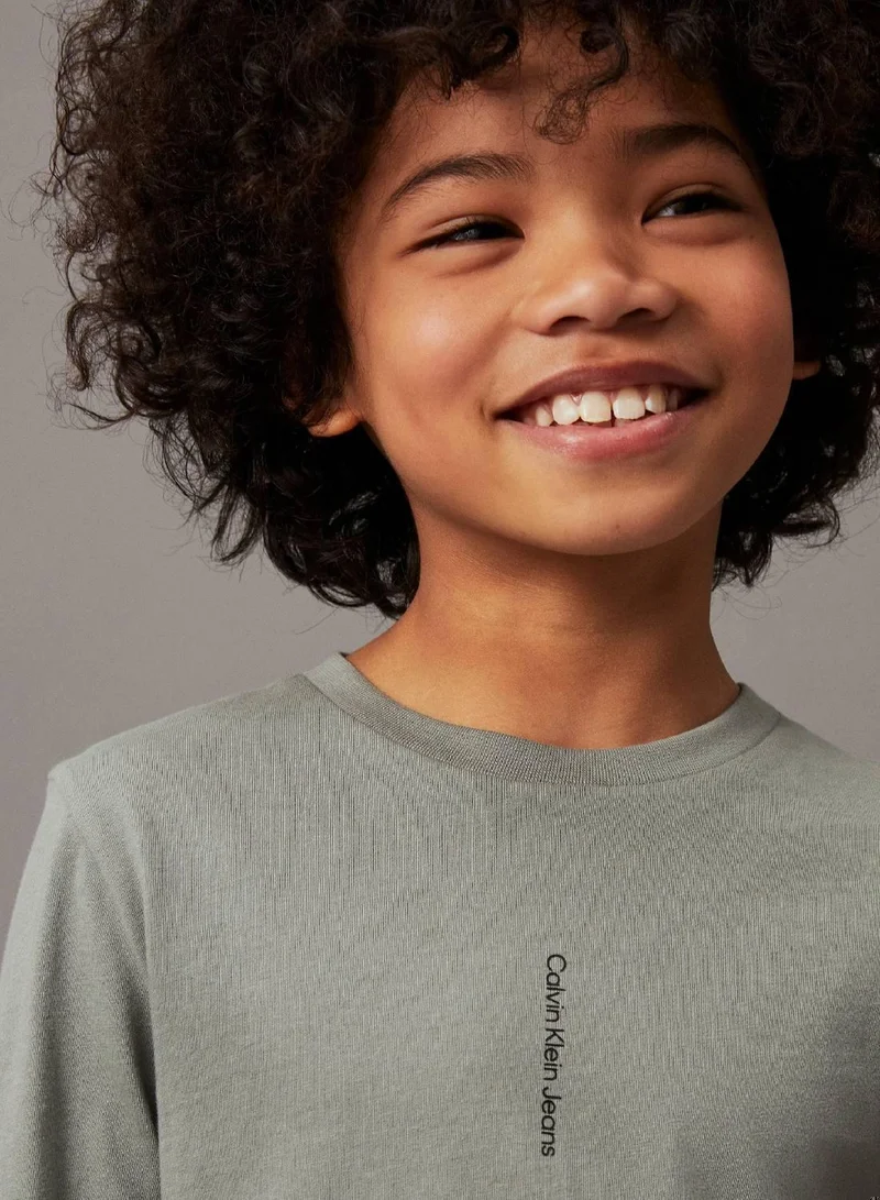 Calvin Klein Jeans Meteor Green Long Sleeve T-shirt for Men | Best Price UAE