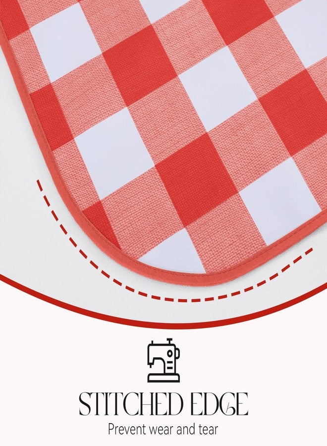 MOSAYT Rectangle Vinyl Tablecloth, 100% Waterproof Buffalo Gingham Plastic Table Cloth, Heavy Duty Wipeable Table Covers for Picnic, Outdoor, Camping - 54 x 78, Red - Image 3