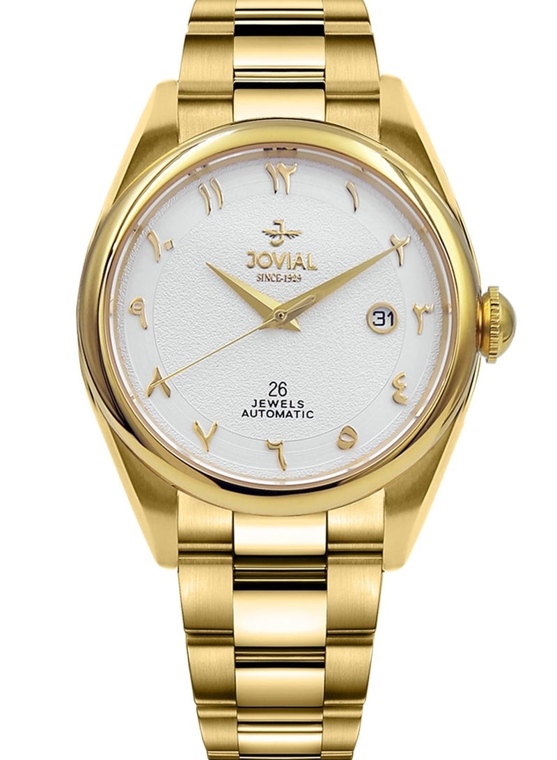 JOVIAL 1530 GGMA01 E Men's Fashion Stainless Steel Watch, Automatic, 41mm, White - Image 1