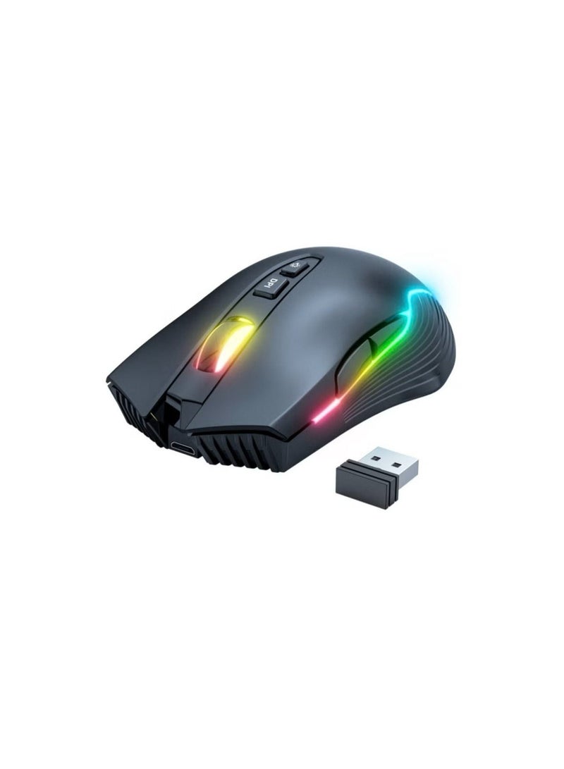 أونيكوما ماوس ألعاب لاسلكي ONIKUMA CW905 مع اتصال USB 2.4 جيجاهرتز، إضاءة RGB، و3600 DPI - أبيض ONIKUMA CW905 Wireless Gaming Mouse with 2.4GHz USB Connection, RGB Lighting, and 3600 DPI White - Image 4