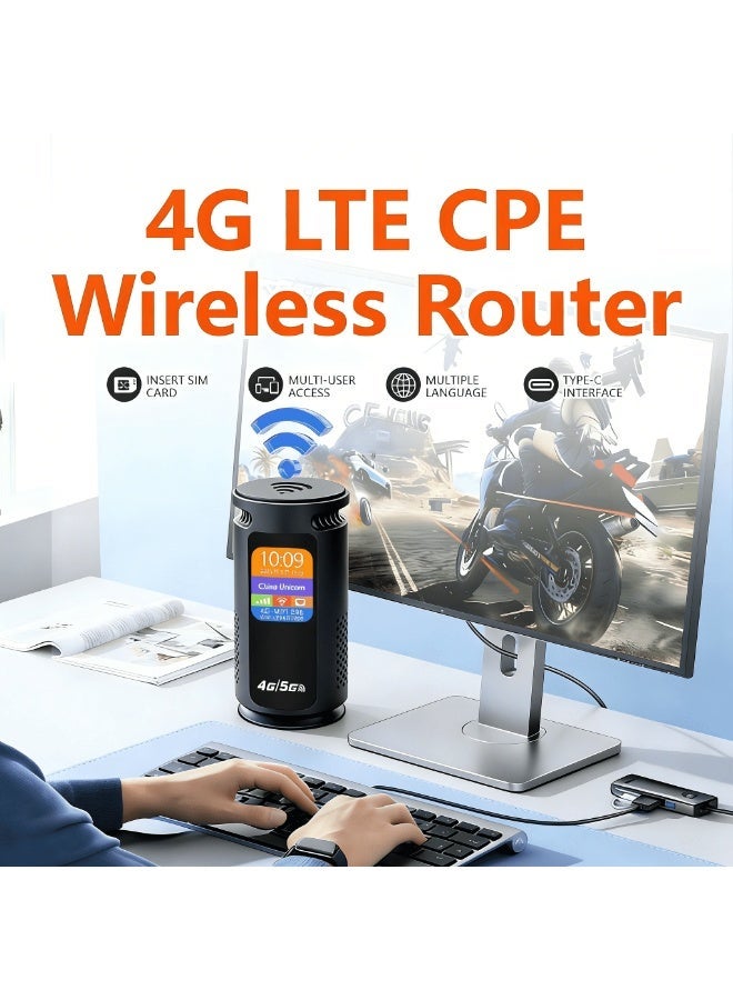 كلوزيلي راوتر WiFi 6 لاسلكي CPE، راوتر واي فاي متنقل، يدعم شريحة SIM، مودم LTE، ثنائي النطاق Dual Band، بطارية 3000mAh، جهاز إنترنت Plug & Play، إشارة قوية ومستقرة، تغطية واسعة، يدعم حتى 32 جهازًا، مناسب للمنزل والسفر والمكتب والاستخدام الخارجي، واي فاي متنقل عالي السرعة - Image 2
