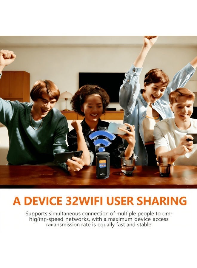 كلوزيلي راوتر WiFi 6 لاسلكي CPE، راوتر واي فاي متنقل، يدعم شريحة SIM، مودم LTE، ثنائي النطاق Dual Band، بطارية 3000mAh، جهاز إنترنت Plug & Play، إشارة قوية ومستقرة، تغطية واسعة، يدعم حتى 32 جهازًا، مناسب للمنزل والسفر والمكتب والاستخدام الخارجي، واي فاي متنقل عالي السرعة - Image 5