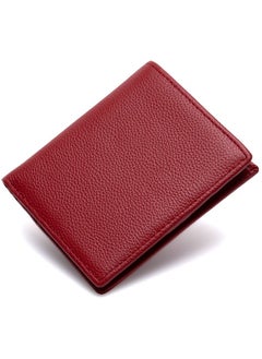 Bveyzi Ultra Slim Small Leather Women Wallet Rfid Blocking Tiny Thin Bifold Pocket Ladies Purse(Wine Red)  - Image 1