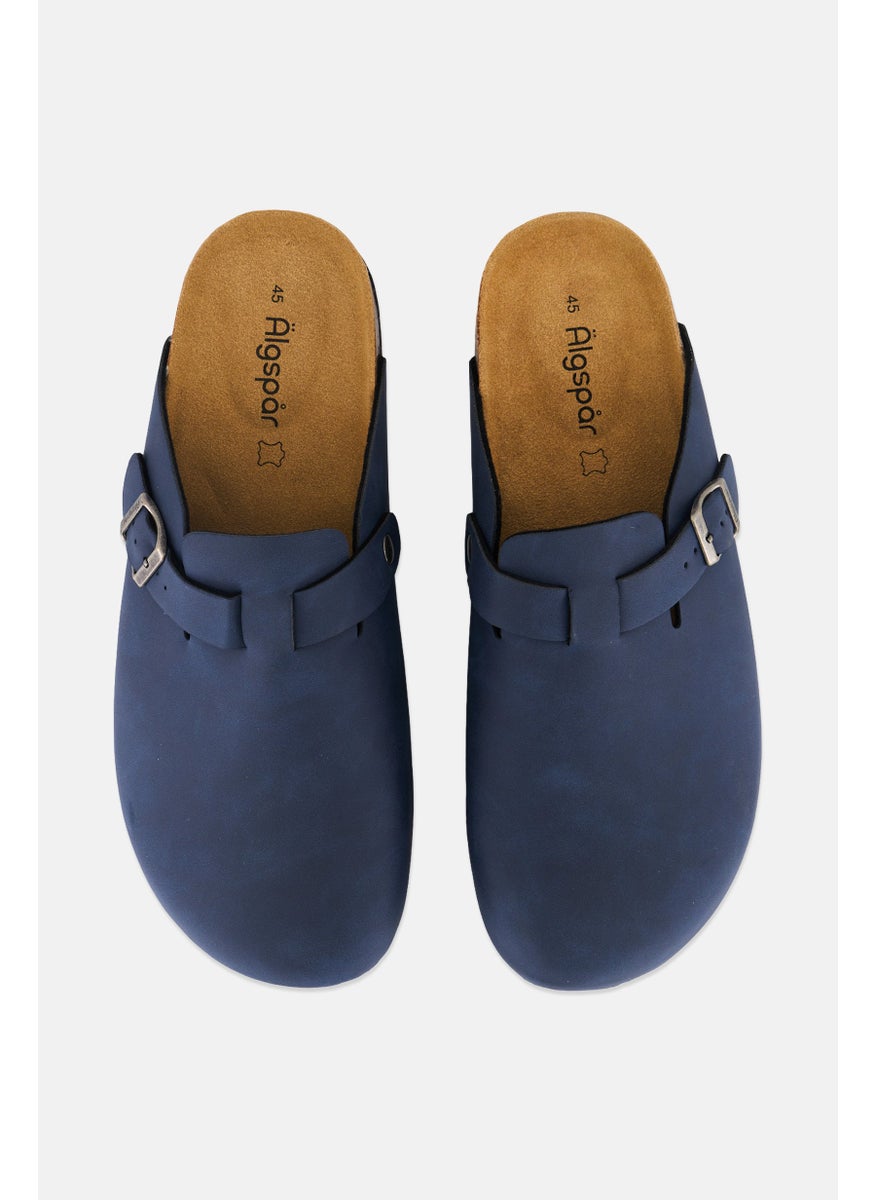 Algspar Men Buckle Slip On Clogs, Navy  - Image 4