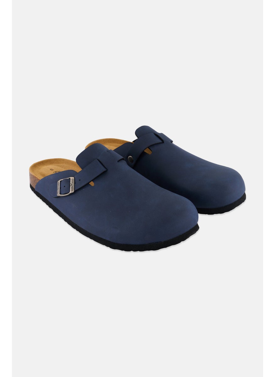 Algspar Men Buckle Slip On Clogs, Navy  - Image 1