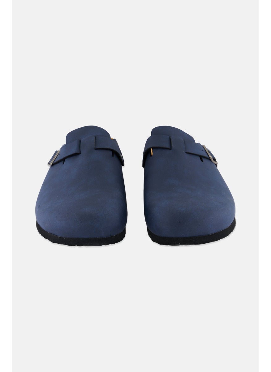 Algspar Men Buckle Slip On Clogs, Navy  - Image 3