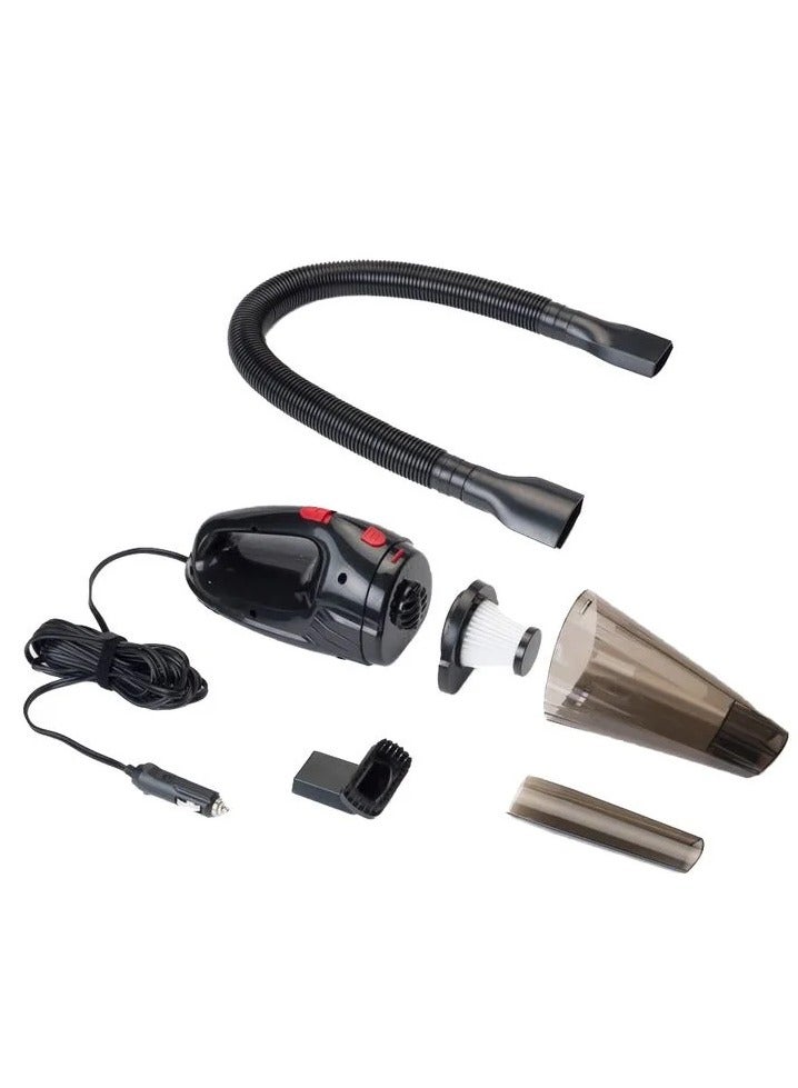 ثندر مكنسة كهربائية للرطب والجاف، محمولة باليد، تيار مستمر 12 فولت، 120 وات، مع سلك طاقة، 3 ملحقات مختلفة وحقيبة حمل - Image 2