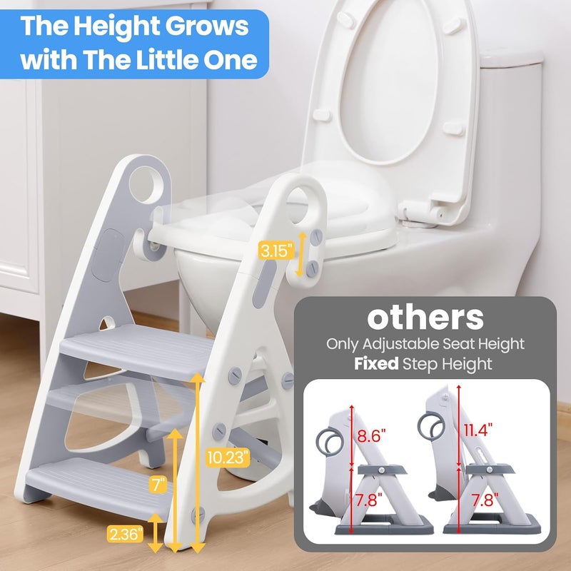 PRIMLECT Potty Training Toilet Seat with Step Stool Ladder - Image 5