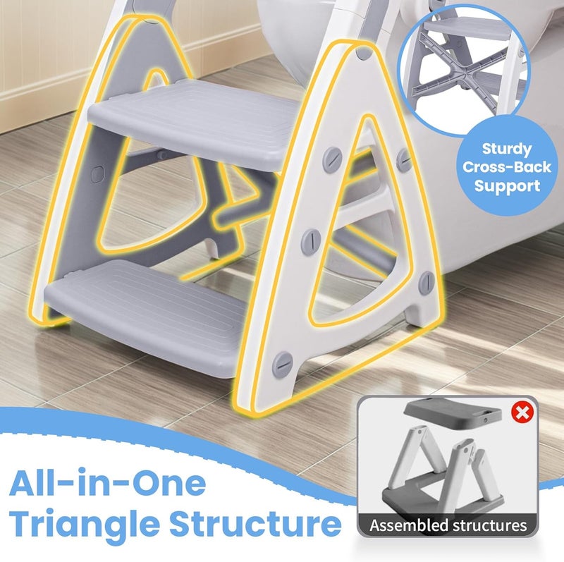 PRIMLECT Potty Training Toilet Seat with Step Stool Ladder - Image 2