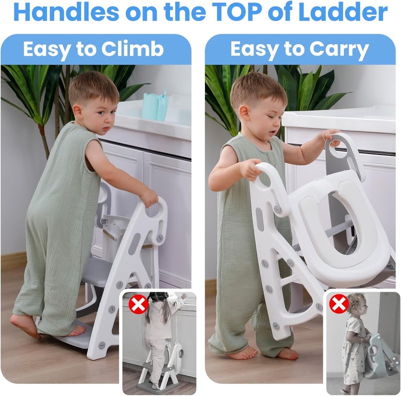 PRIMLECT Potty Training Toilet Seat with Step Stool Ladder - Image 3