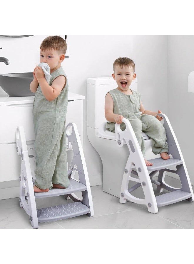 PRIMLECT Potty Training Toilet Seat with Step Stool Ladder - Image 1